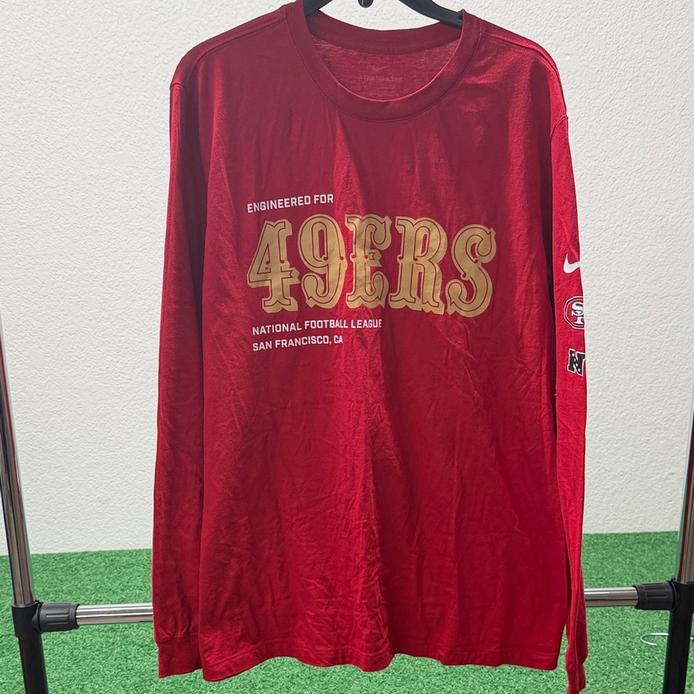 Nike San Francisco 49ers Long Sleeve T-Shirt Large New Without Tags